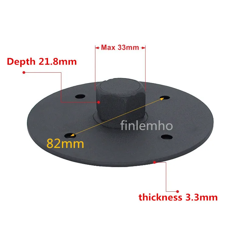 Brida de montaje de altavoz DJ, rosca M20 de 118mm, sombrero de copa de acero para Subwoofer, mezclador de Audio profesional para cine en casa, 1 ud. - imagen 4