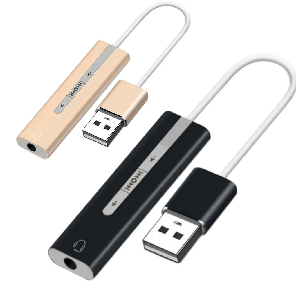 Tarjeta de sonido externa USB, 3, 5mm, interfaz de Audio, micrófono, adaptador de auriculares, PC, portátil, convertidor de Audio USB - imagen 2