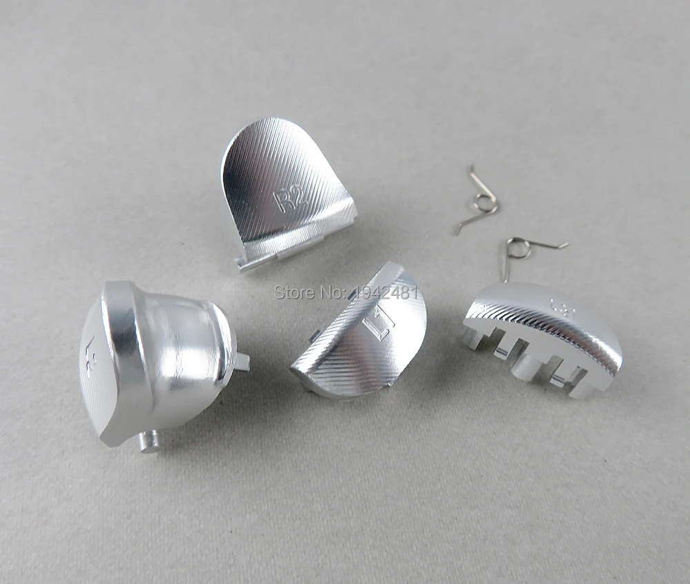 5 Juegos para Sony Playstation 4 PS4 JDS 001 010 JDM001 Metal personalizado aluminio L1 R1 L2 R2 botones de disparo resortes de reparación de controlador - imagen 3