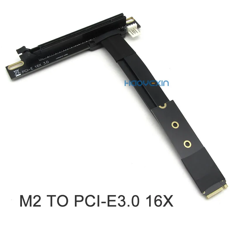 M2 a PCIE Riser PCIe x4 PCI-E3.0 4x a M.2 NVMe M Key 2280 tarjeta elevadora Gen3.0 Cable M2 Key-M cable de extensión pci-express 32G/bps - imagen 5
