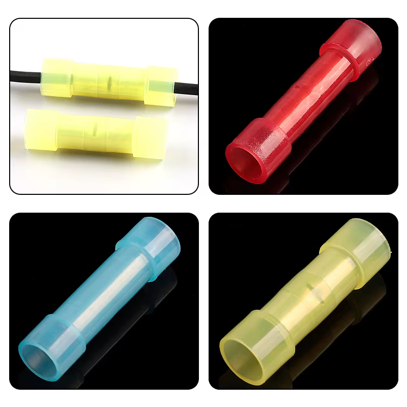 50 Uds. Conector de Cable recto aislado de nailon BNYF Terminal de Cable eléctrico a tope Kit de terminales de cableado de Conductor de cobre - imagen 5