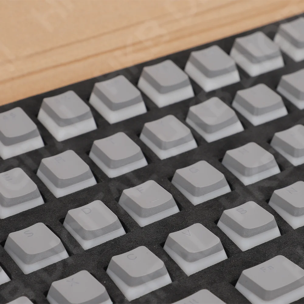 Tapa de tecla pudín para teclado mecánico, 108 teclas, gris, traje de retroiluminación transparente para Anne Pro 2, GK61, SK61, GK64, juego de PC - imagen 3