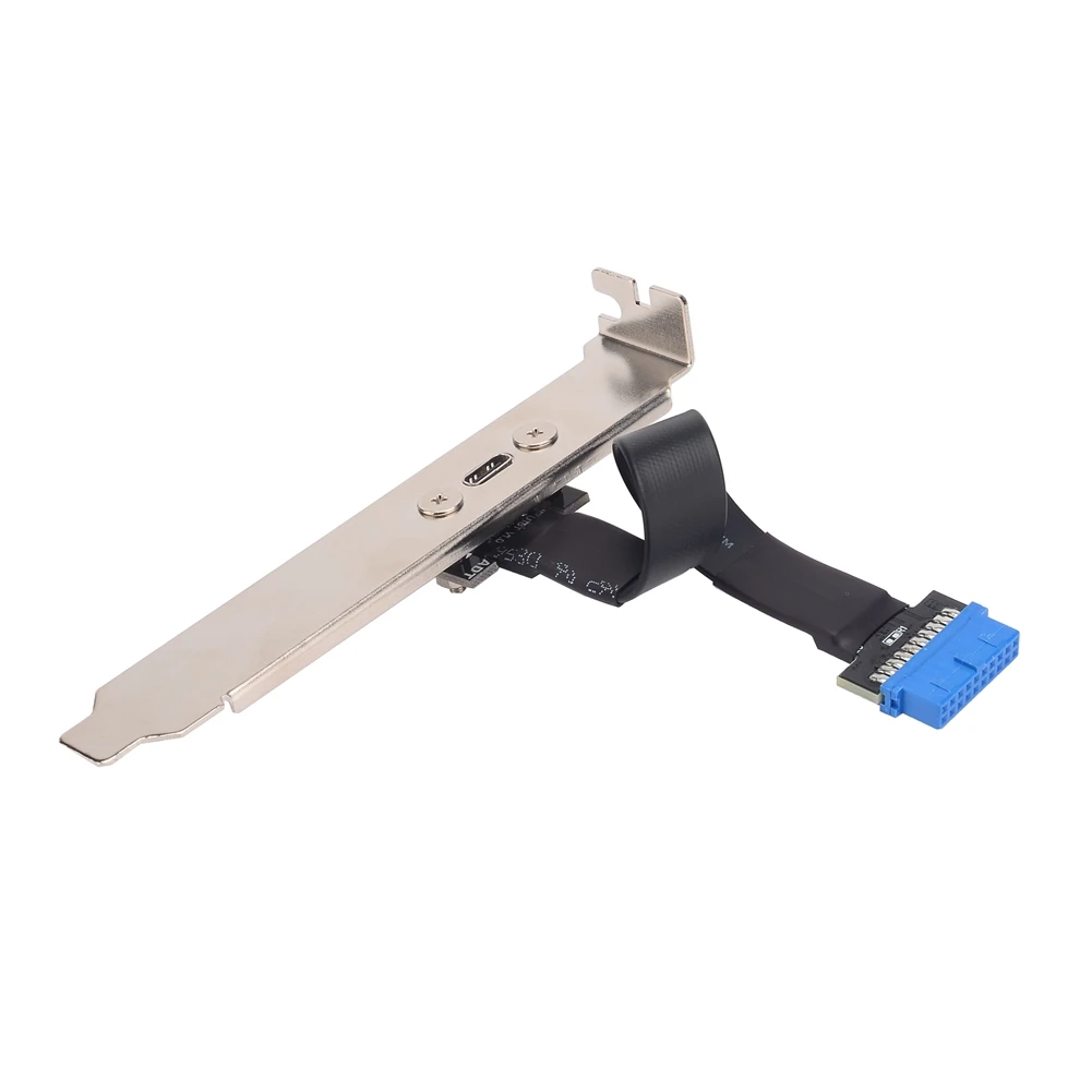 Cable adaptador de expansión de interfaz tipo C a USB 3,0, placa base delantera y trasera 19P/20P con deflector PCI para carcasa A4 ITX