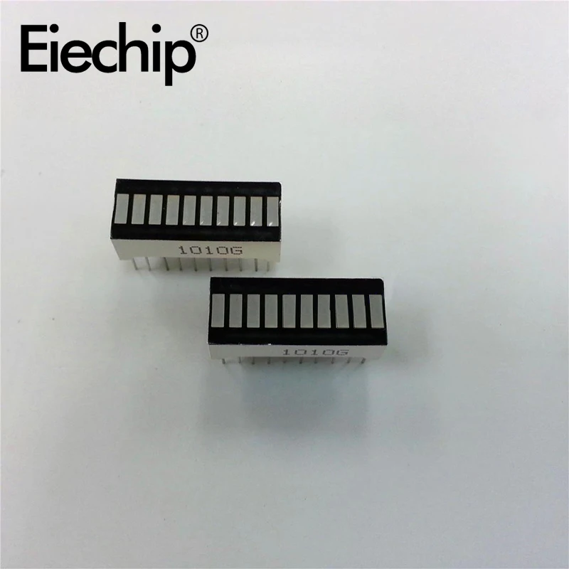 Barra de luz de 10 segmentos, pantalla digital verde de alta calidad, CL1010G, tubo digital, 10 segmentos, 25x10mm, LED verde, 5 uds. - imagen 3