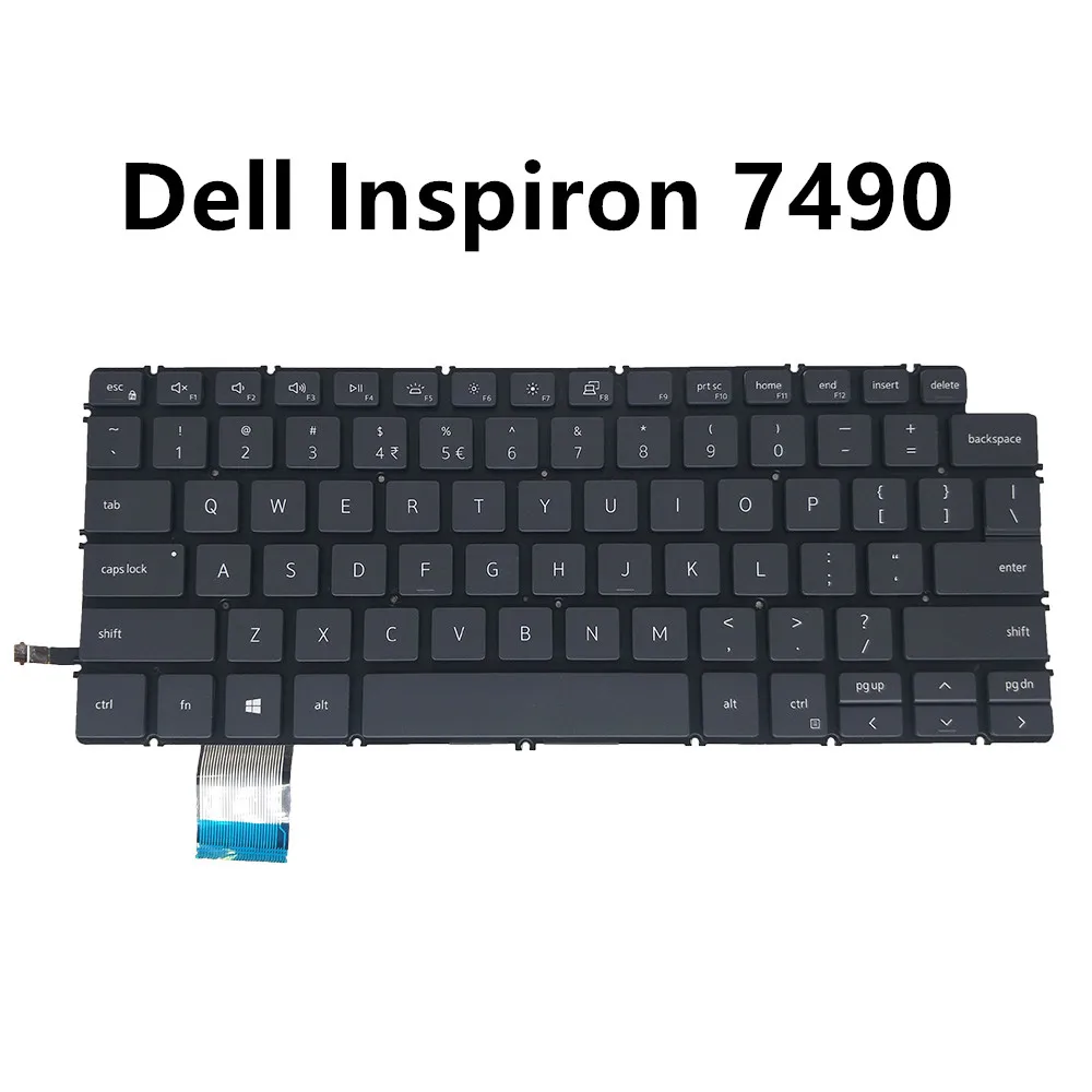 Teclado Original de ordenador portátil para Dell Inspiron 14 7000 7490, interfaz de usuario, inglés, negro, plateado, retroiluminación 08GH4P, PK132KD1A01, 02PYG9, PK132KD1B01 - imagen 2