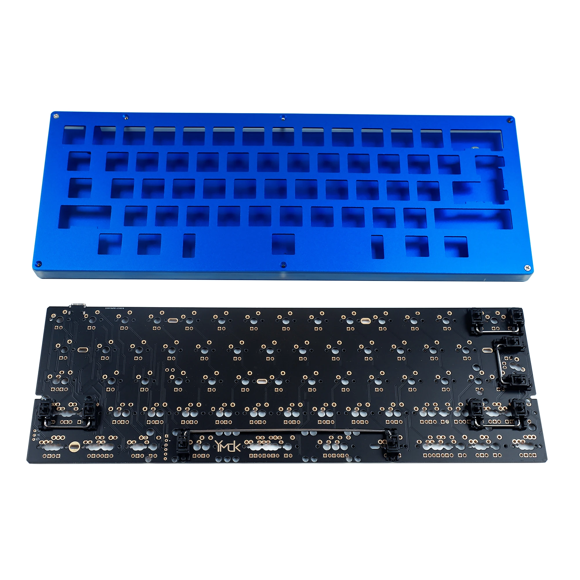 Hhkb-style QMK a través de la placa de carcasa de aluminio CNC RGB Underglow programable, Kit de teclado mecánico - imagen 4