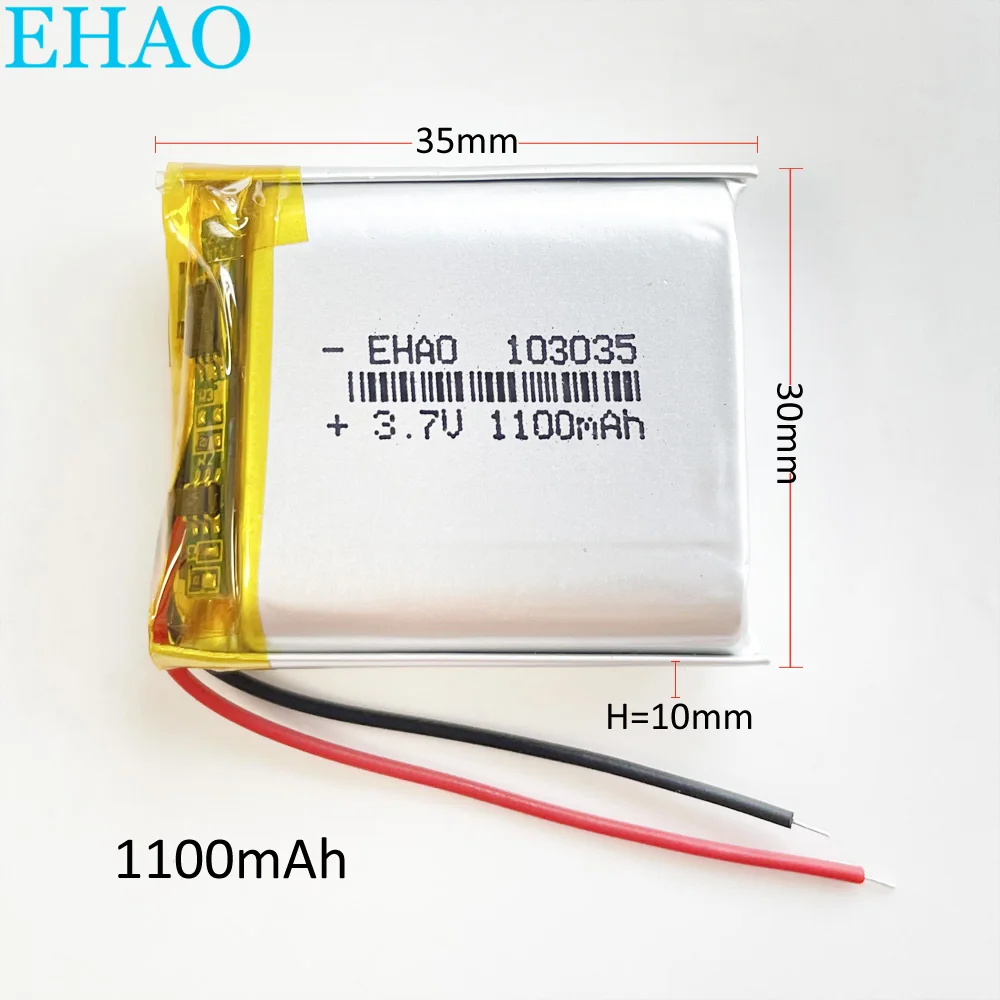 Batería recargable de polímero de litio Lipo 3,7, 5 piezas, 1100 V, 103035 mAh, para teléfono móvil, GPS, tableta, PC, cámara, DVD, grabadora Bluetooth - imagen 2