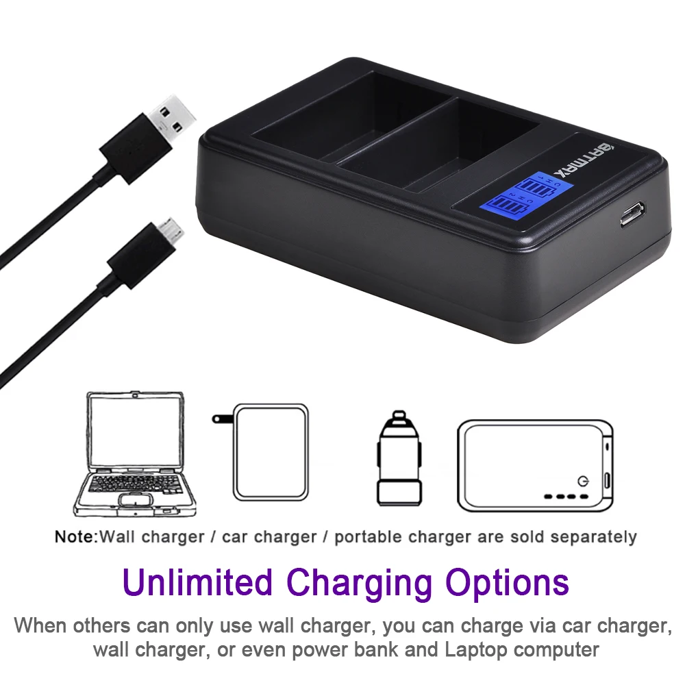 Batmax 2280mAh EN-EL15C EN EL15 batería + cargador USB Dual LCD para Nikon Z5, Z6,Z6 ii,Z7, Z7ii, Z8 D600 D610 D600E D800 D800E D810 - imagen 4