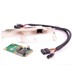 Tarjeta Red Gigabit Mini PCIe RJ45 10/100/1000 para Mini-ITX