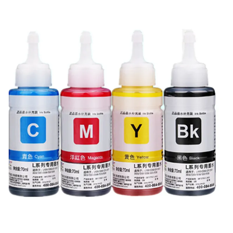 Kit de recarga de tinta para impresora Epson L100, L110, L120, L132, L210, L222, L300, L312, L355, L350, L362, L366, L550, L555, L566