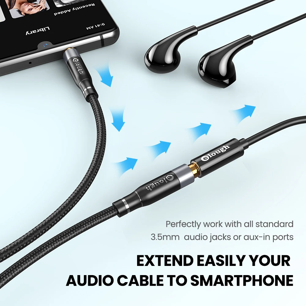 Elough Cable Jack 3.5mm Macho-Hembra para iPhone y Auriculares - imagen 5