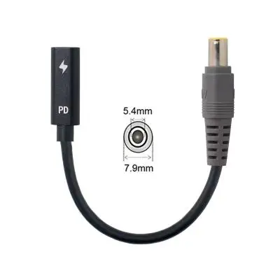 Adaptador de corriente para cargador de ordenador portátil, convertidor USB 3,1 tipo C hembra a 4,0x1,35, 5,5x2,5, 4,5x3,0, 1,7mm x 4,0, Conector de enchufe Dc - imagen 4