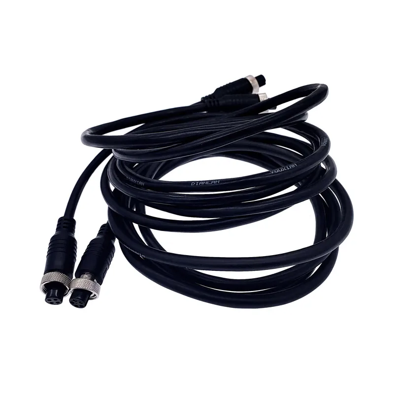 Conectores de cable GX12, 2m, 2 pines, 3 pines, 4 pines, 5 pines, 6 pines, cable de extensión de unión a tope, enchufe hembra a hembra M12