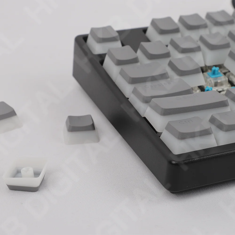Tapa de tecla pudín para teclado mecánico, 108 teclas, gris, traje de retroiluminación transparente para Anne Pro 2, GK61, SK61, GK64, juego de PC - imagen 4