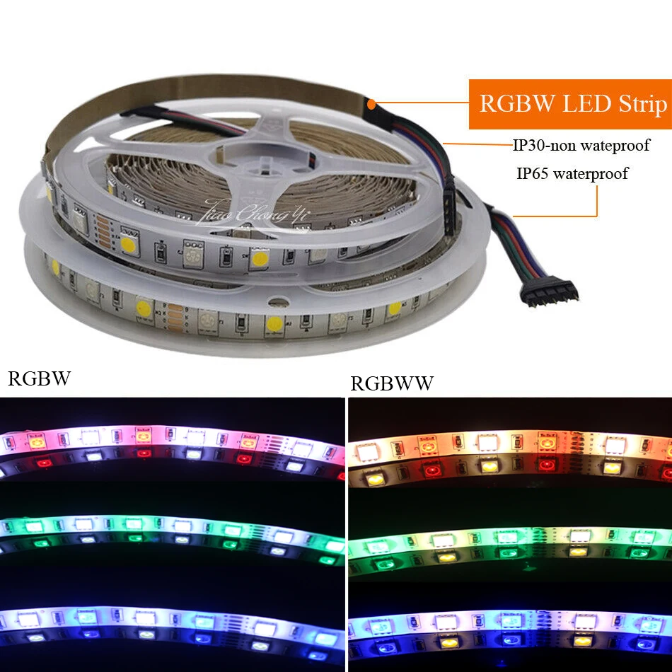 WiFi 5 en 1 LED contoller Tuya APP BT Control DC12V 5050 RGBW RGBWW tira de luz Flexible + adaptador de corriente 5m 30m kit - imagen 3