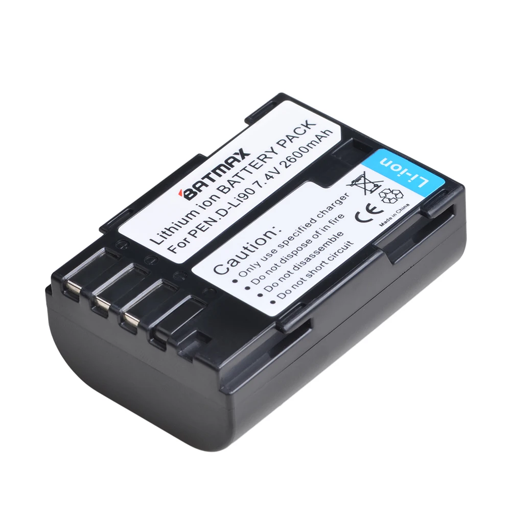 Batmax-Batería de cámara Digital de iones de litio, 2600mAh, D-LI90, DLI90 D, LI90, para PENTAX, K-7, K-7D, K-5, II, 645D, K01, K-5, II, 645Z, L15 - imagen 3