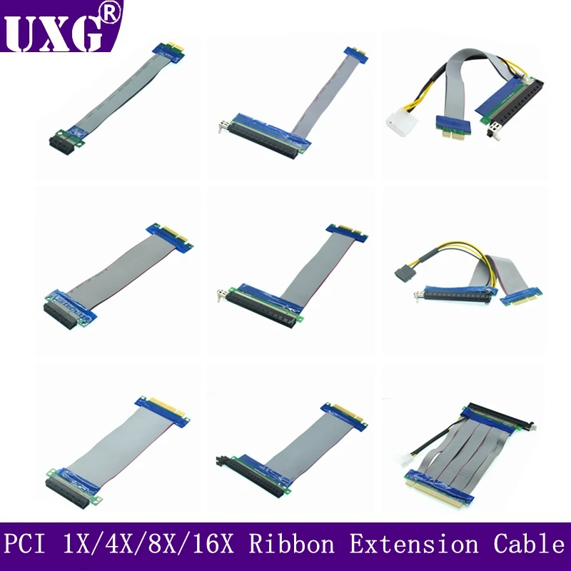 PCI Express PCI-E 1X 4X 8X 16x macho a 16X hembra Cable adaptador de cinta extensora de tarjeta elevadora para tarjeta gráfica GPU Mining Miner - imagen 3