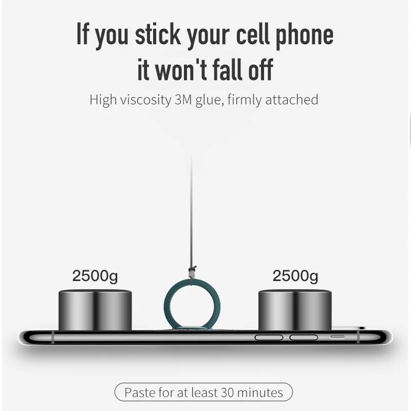 Soporte de Metal de lujo para teléfono móvil, soporte Universal de anillo de dedo con rotación de 360 grados, soporte magnético para coche, accesorios - imagen 5