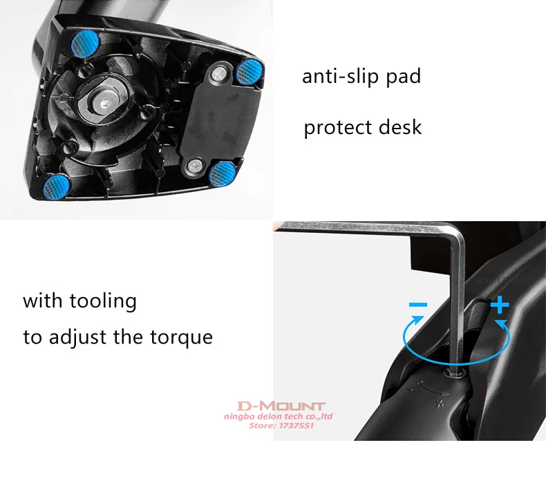 Brazo Monitor NB NEW F80 con Resorte Gas – Ergonómico Doble 17-30'' - imagen 4