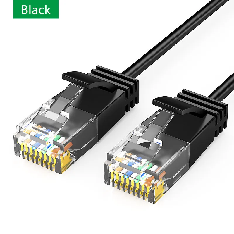Cable de Internet RJ45 Cat6, Cable Ethernet RJ45 UTP, Cable de conexión de red Cat6a, corto de 0,5 m Cable Lan, 1m, 2m, 3m, 5m, negro, blanco, azul - imagen 2