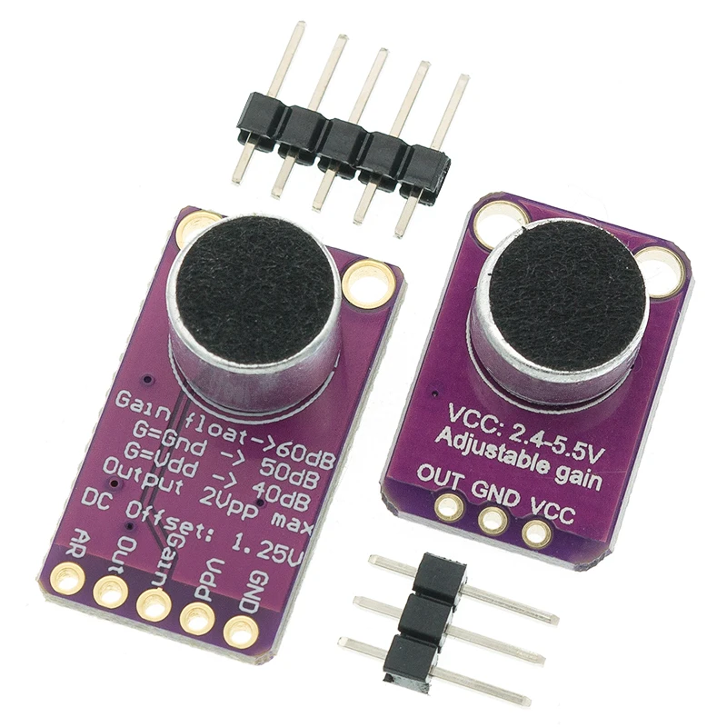 Amplificador de micrófono electret estable MAX4466 MAX9814 módulo Control de ganancia automático - imagen 5