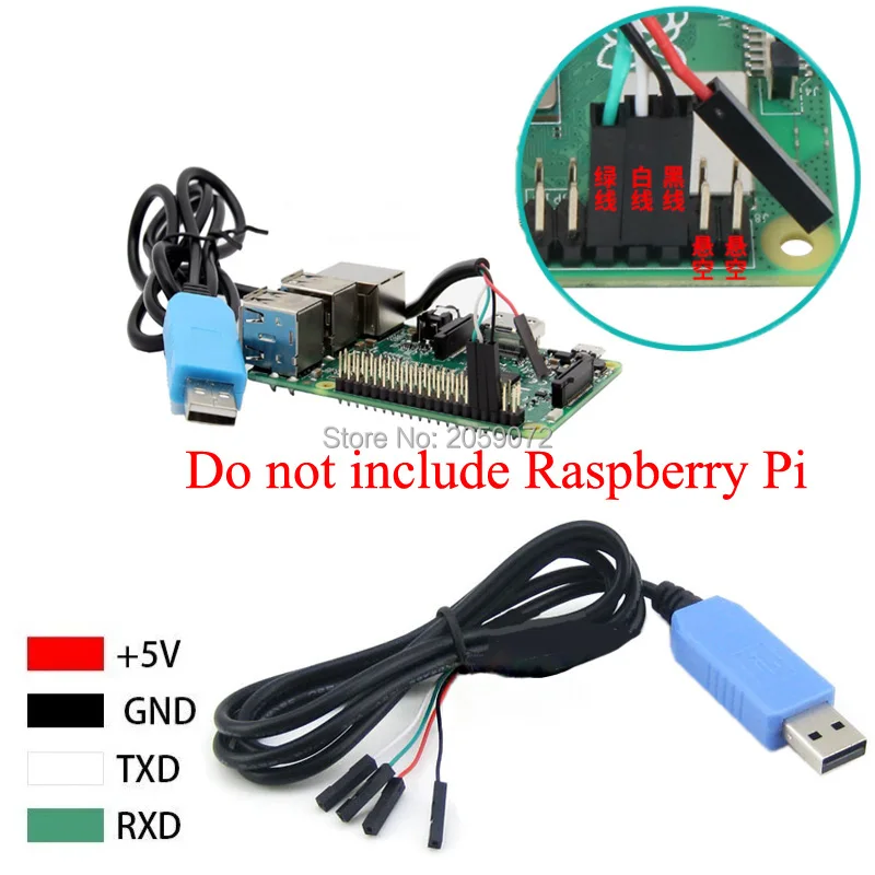 Cable de depuración Raspberry Pi Cable serie USB a TTL, línea Dupont de 4 pines - imagen 2