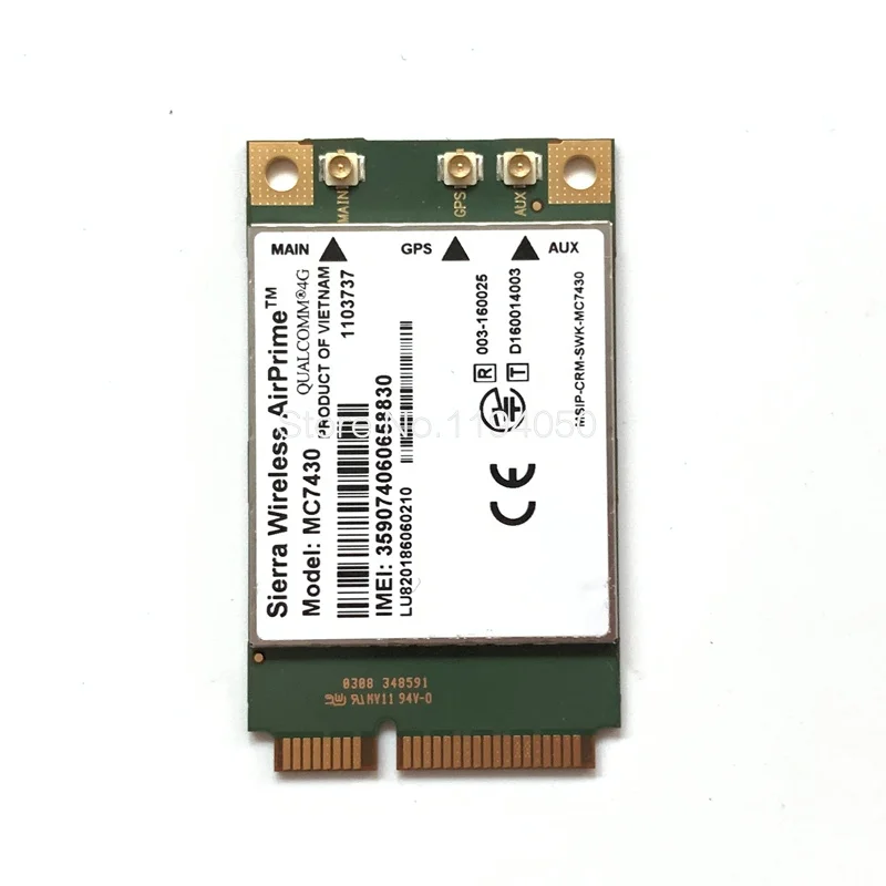 Para módulo MC7430 4G FDD-TDD LTE CAT6 HSPA + GNSS WWAN tarjeta PCIe mini 4G tarjeta 7430 - imagen 2