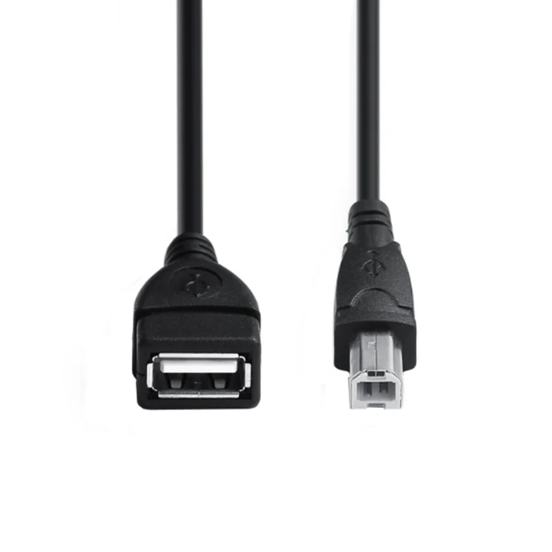 Cables USB 2.0 Cable hembra A USB B macho para impresora, el longitud es de 20 pulgadas, A/F a B/M, conexión extensora tipo A F a M - imagen 4