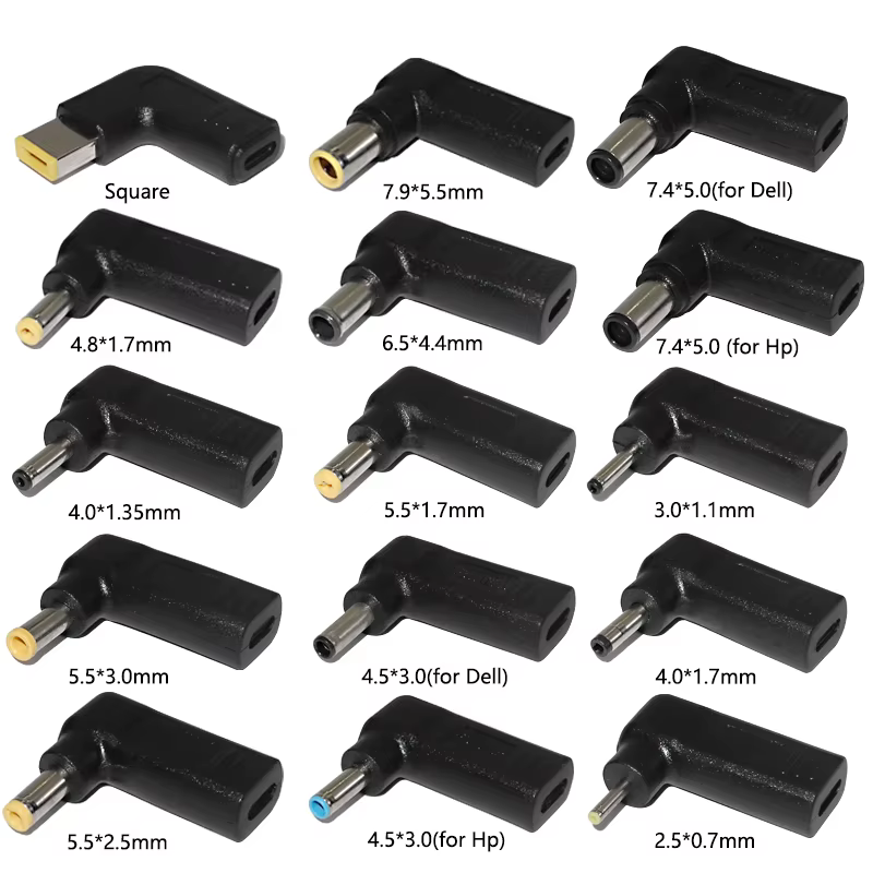 Adaptador USB-C a DC para portátiles HP, Dell, Asus, Lenovo