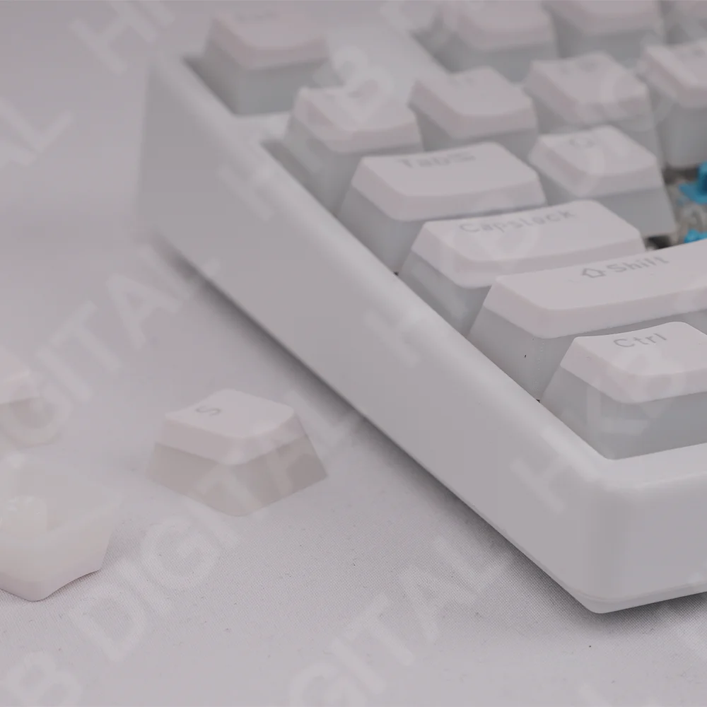 Pudding White Keycaps for Mechanical Keyboard PBT Transparent Backlight OEM Profile 108 Keys Anne Pro 2 Ajazz AKKO FUN60 Pro Mad - imagen 4