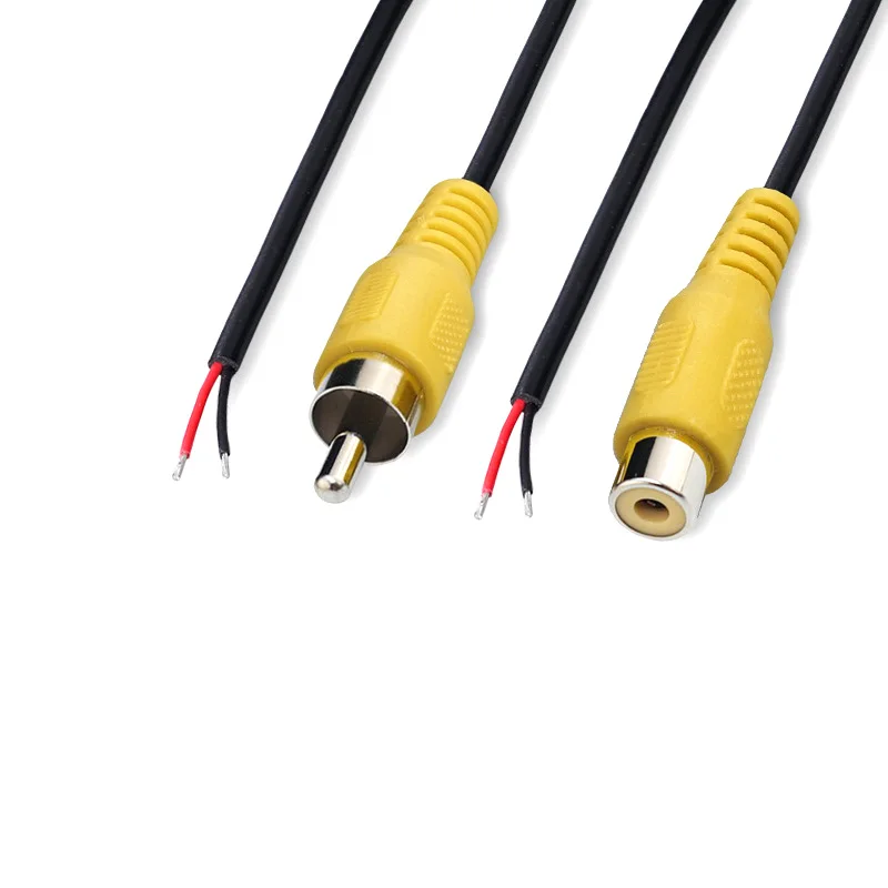 10 Uds 15CM Cable de Audio RCA hembra/macho para coche Av Cable de extensión de conector estéreo de vídeo de un solo cabezal para cámara de vídeo - imagen 5