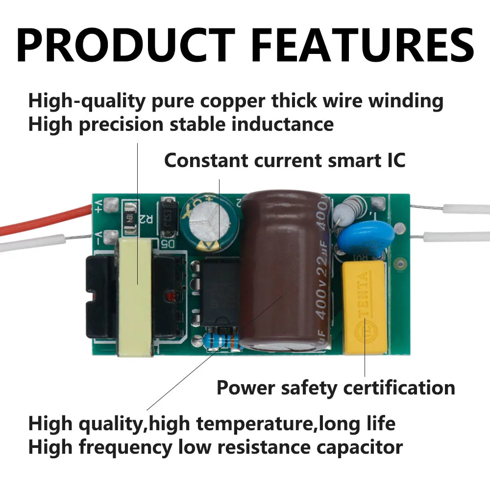 Controlador de corriente constante no aislado LED 36-50W 250mA fuente de alimentación LED unidad adaptable DC90-175V transformadores controlador para LED - imagen 5