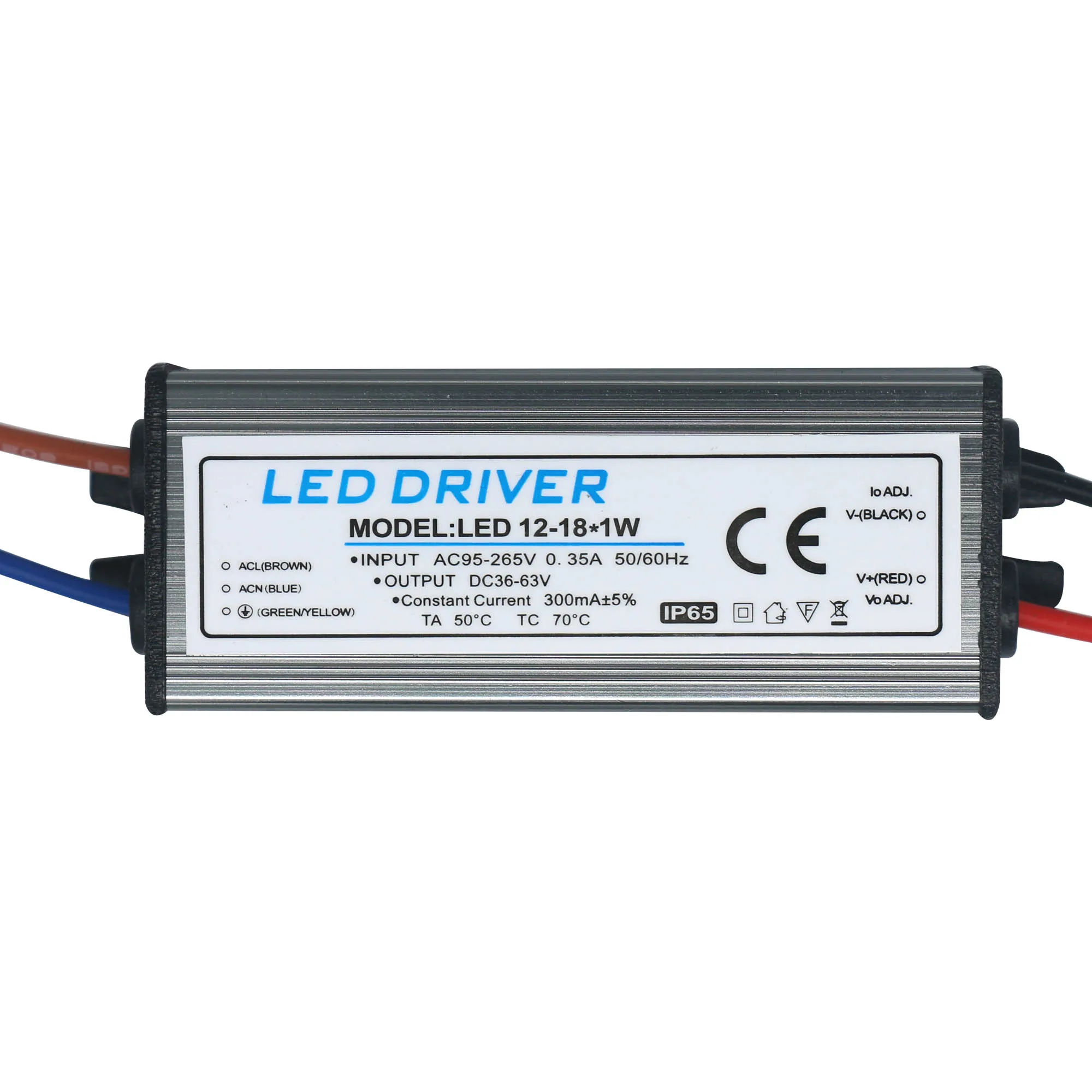 Controlador LED impermeable para Panel de luz, adaptador de transformador, fuente de alimentación de piezas de 300mA, 25-36W, 18-24W, 8-12W, 4-7W, 1-3W, 1 AC85V-265V - imagen 2