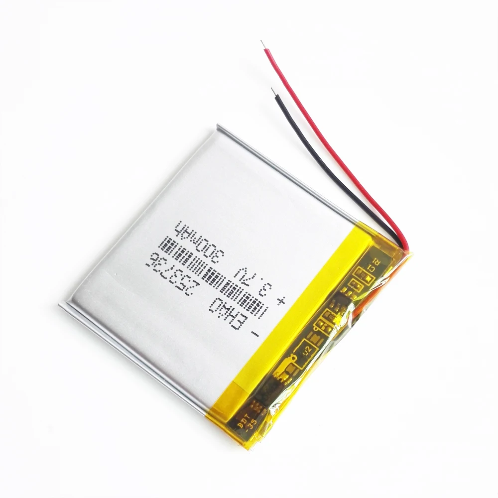 Batería recargable LiPo de polímero de litio de 3,7 V, 300mAh, 253736 para Mp3, GPS, grabadora Bluetooth, altavoz, luz Led, pieza electrónica - imagen 3