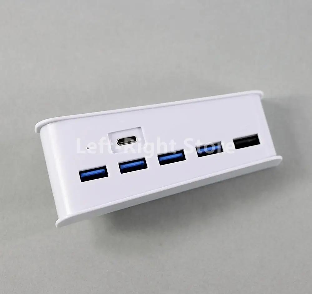 30 Uds para PS5 adaptador de concentrador USB 5 puertos USB 3,0 USB A TYPEC expansor divisor Super velocidad USB HUB 3,0 para consola PlayStation 5 - imagen 3
