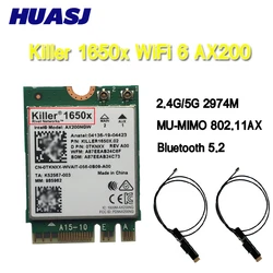 Killer 1650X AX200 Tarjeta Wi-Fi 6 Bluetooth 5.2 para Windows 10