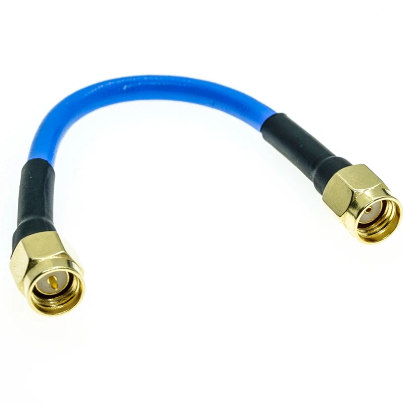 RPSMA macho a SMA conector macho RG402 RG-402 Cable Coaxial semiflexible 0.141 "50ohm azul - imagen 3