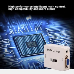 Convertidor Mini VGA a HDMI con Audio 1080p para PC y Proyector