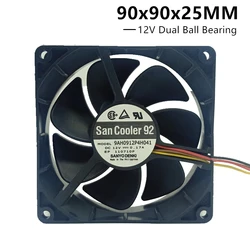 Ventilador Refrigeración Sanyo 90mm 12V – Rodamiento Bolas PWM