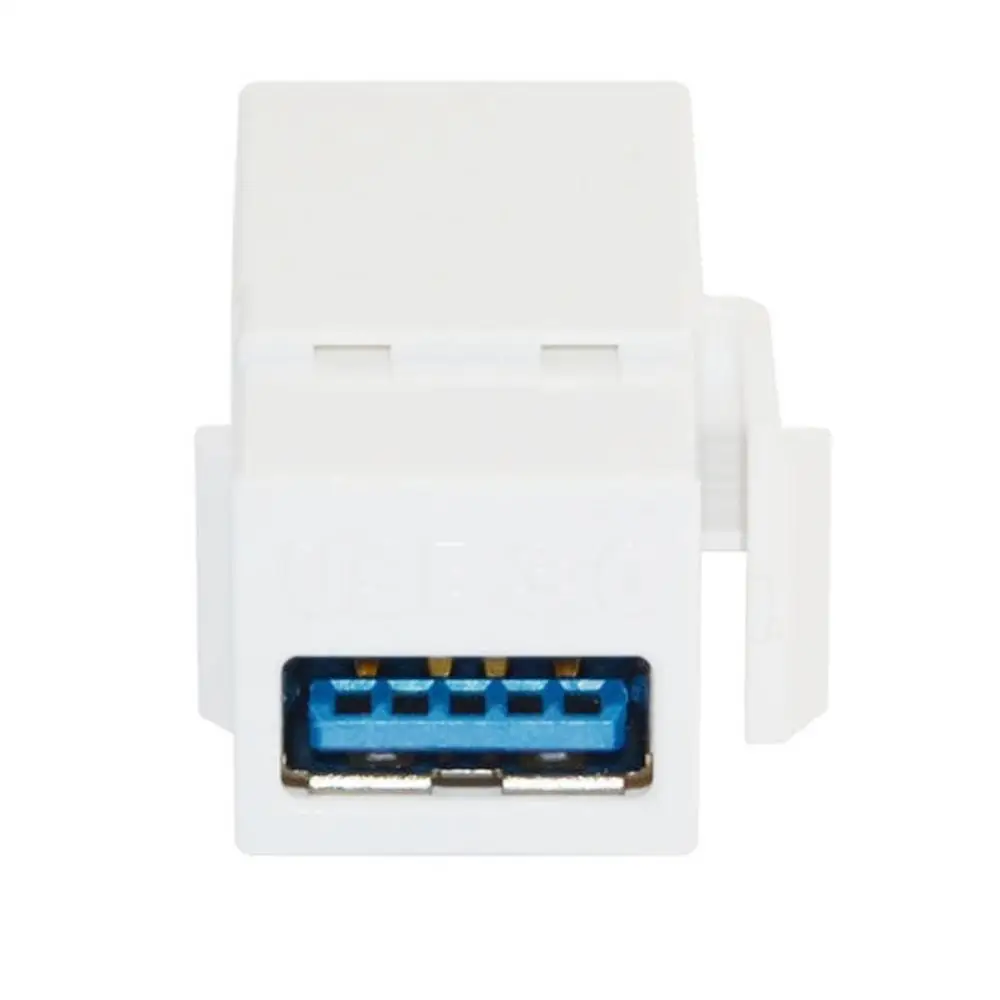 Adaptador de extensión USB 3,0 hembra a hembra, conector Keystone Jack para Panel de placa de pared, Cable USB
