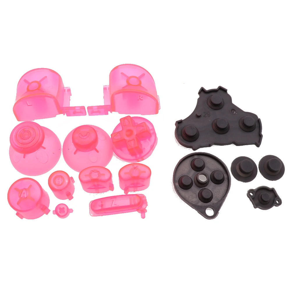 XOXNXEX 1 Juego para controlador Gamecube Mod colorido juego completo de botones con juego de botones NGC con botón conductor de goma - imagen 2