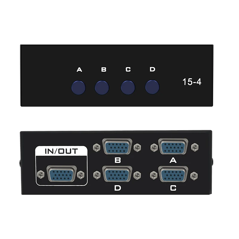 Interruptor VGA 4 en 1, salida 1080P, 60Hz, señal 4VGA en 1, salida de señal VGA, 4 puertos, convertidor Sharer HD para ordenador portátil, Monitor de escritorio - imagen 2