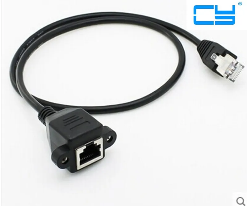 0,3 m 0,6 m 1,0 m 1,5 m RJ45 macho a hembra Ethernet bloqueo de tornillo montaje en Panel Cable de línea de extensión de red LAN 0,3 m 1,5 m 3,0 m - imagen 3