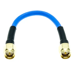 Conector SMA Macho a Macho para Cable RG402 – Coaxial 50Ω Azul