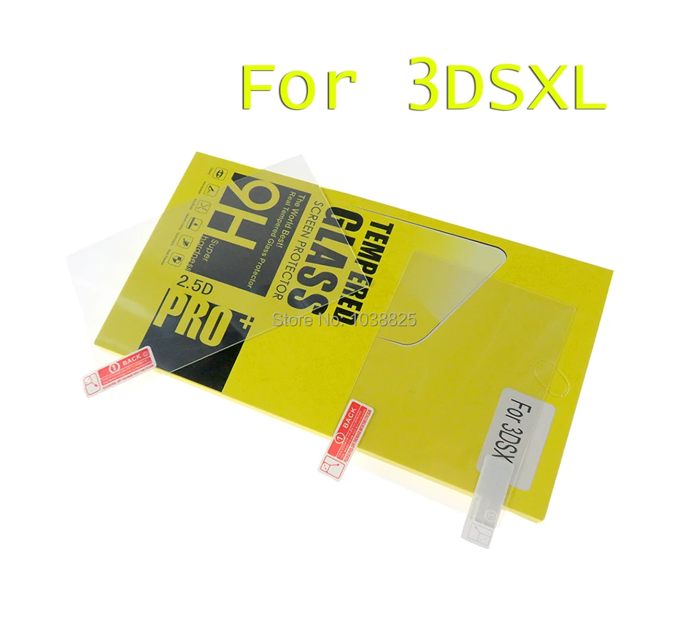 Protector de pantalla LCD de vidrio templado superior + película protectora de cubierta completa transparente PET inferior para Nintendo 3DS XL/LL 3DSXL/3DSLL