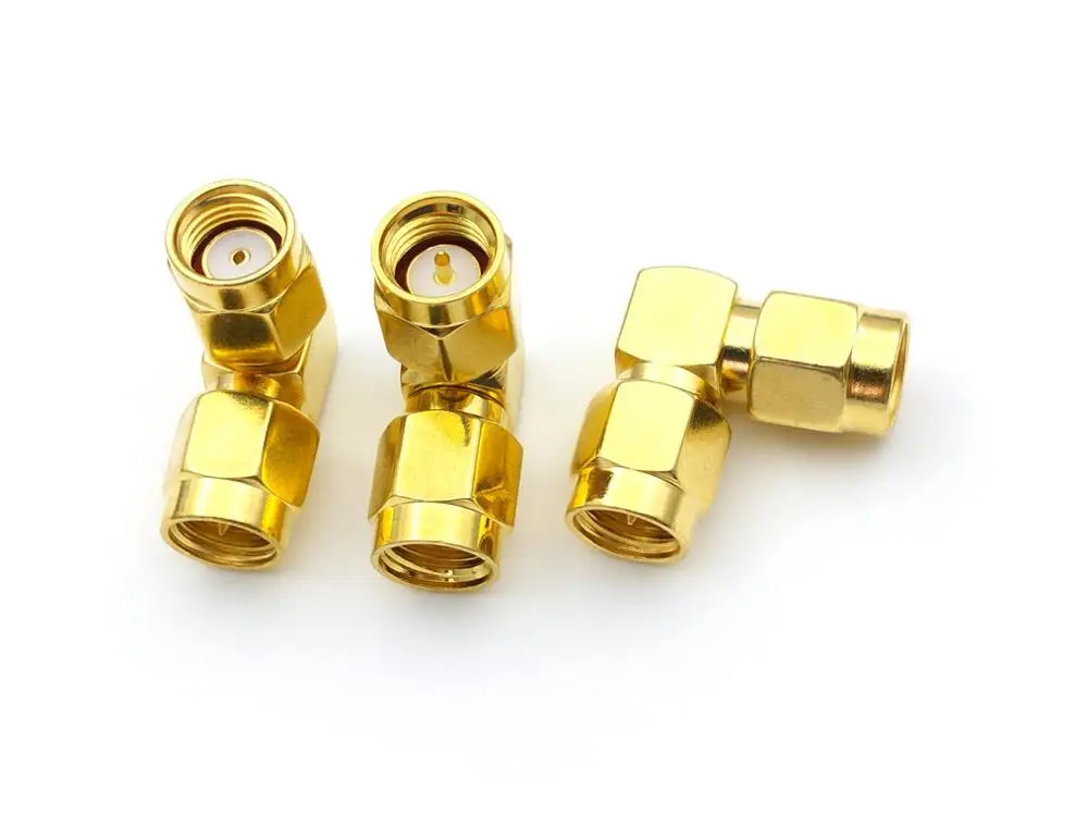 50 Uds./100 Uds., conector en Serie de Oro SMA macho RP SMA macho, ángulo recto - imagen 5