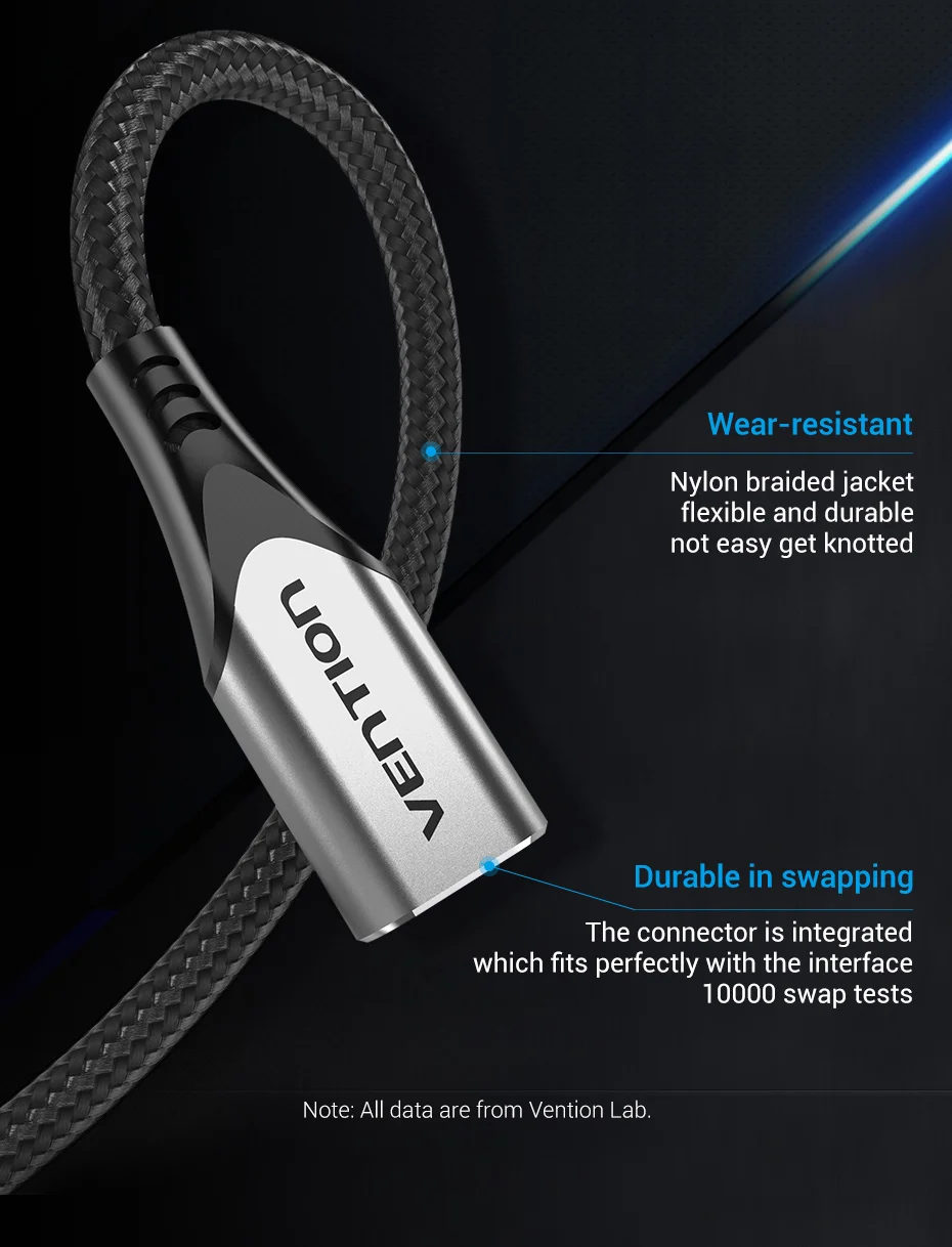 Cable extensor tipo C - vista del conector hembra