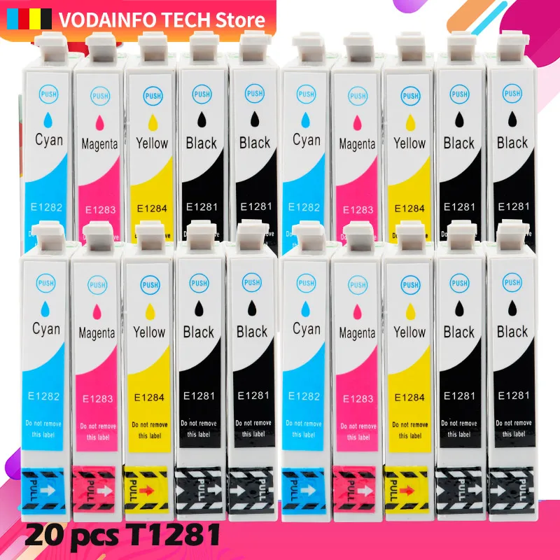 Cartucho de tinta T1281 T1282 T1283 T1284 Compatible con impresora EPSON stylus S22 SX130 SX125 SX235W SX435W SX425W BX305F BX305FW