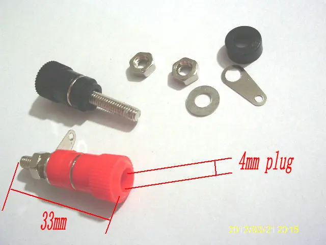 Terminal de altavoz de poste de encuadernación de 40 piezas para conector Banana de 4mm, color rojo y negro, nuevo