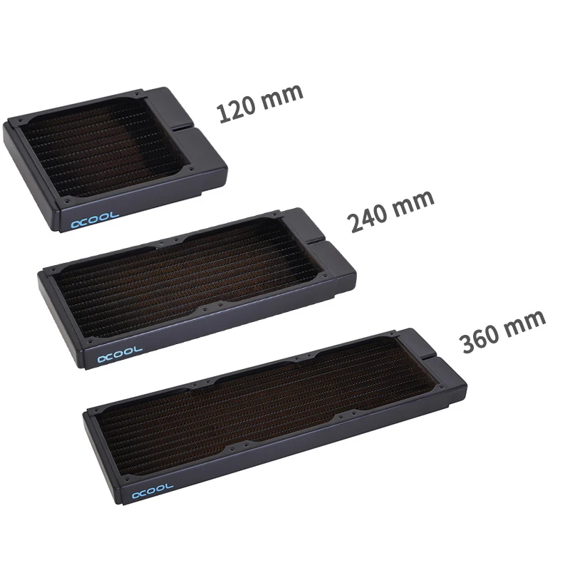 Alphacool NexXxoS ST25 radiador fino de cobre completo, refrigeración por agua construcción 120mm/240mm/360mm disipador de calor para caja pequeña, G1/4*2